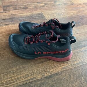 La Sportiva Black with Red Accent Trail Sneakers